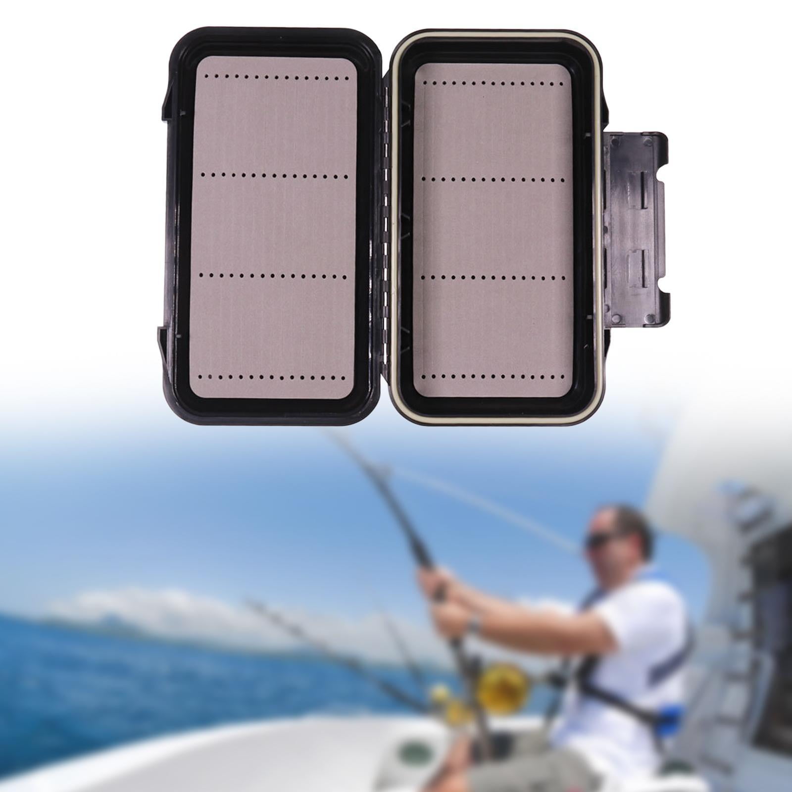 colaxi Fishing Tackle Box Fishing Lures Box with Compartments with Sponge Compact Multipurpose Sturdy Practical Fishing Storage Box B