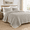 Beige-Twin(68"x 86"), variant on Blue Ruffled Quilt King Size Stone-washedfiber Lightweight Crinkled Farmhouse Rustic Shabby Chic Bedding Set 3 Pieces Reversible