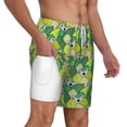 thumbnail image 3 of Balery Cartoon Koala Bear and Leaf Mens Swim Trunks Swim Shorts for Men Quick Dry Inseam Beach Shorts with Compression Liner Pocket-XX-Large, 3 of 9