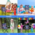 thumbnail image 4 of Hengguang Kids Camping Chair, Beach Folding Chair with Safety Lock for Boys Girls Toddler with Cup Holder & Carry Case- Tailgate, Travel, Lawn- for Indoor & Outdoor (Playful Dinosaurs), 4 of 7