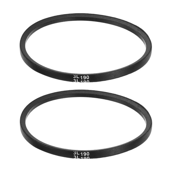 2 Pack 3L190 Classic Wrapped Rubber V-Belt, 19"(483mm) Outside Circumference, 3L Profile V Belt 3/8" Width 7/32" Height