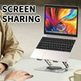 thumbnail image 5 of Loyerfyivos Adjustable Laptop Stand Ergonomic Computer Riser Aluminum Laptop Stand for Desk Portable Notebook Stand Laptop Riser Holder Compatible Laptops Tablets, Silver, 5 of 7