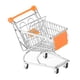 thumbnail image 4 of Mini carrito de compras, cesta de supermercado, juguete de supermercado, carrito de mano de metal, carrito de juguete naranja, 4 of 9