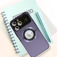 thumbnail image 6 of for iPhone 14 Pro Max Case 【Support for Magsafe】 Logo View Magnetic Plating Luxury Elegant Case New Camera Lens Protection Shockproof Corner Back Cover -Purple, 6 of 12