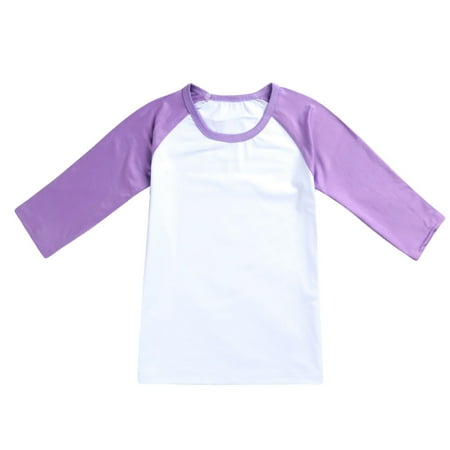

Toddler Girl s Casual T Shirt 3/4 Sleeve Round Neck Tshirt Kids Soft Unisex T-Shirt