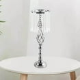 thumbnail image 3 of Candle Holder Candlestick Centerpiece for Table Hotel Tea Light Metal gold Wedding Silver Large, 3 of 7