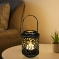 thumbnail image 3 of Candle Lantern Hollow Decoración Marroquí para Boda de Mesa , plata antigua B-plata antigua, 3 of 8
