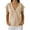 Beige, variant on Women's Cotton Linen T Shirt Short Sleeve Wrap Style V Neck Top Casual Loose Fit Top Womens Summer Essentials Tops