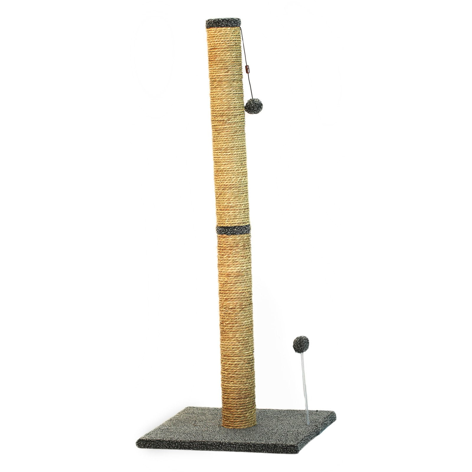 Cat Craft 40" Sea Grass Scratching Post (Grey Fleece 16x16 Base