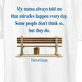thumbnail image 3 of Forrest Gump - Miracles Happen Every Day  - Women's Short Sleeve Graphic T-Shirt, 3 of 5