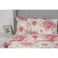 thumbnail image 3 of Melange Home Printed Design Cotton Collection 400 Thread Count Red Toile Duvet Set 2 Piece Twin, 3 of 5