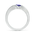 thumbnail image 2 of ANGARA Natural Bar-Set Solitaire Round Tanzanite Bypass Ring in 14K White Gold for Women (Size-6mm) | December Birthstone, Birthday, Anniversary, Jewelry Gift for Women | Natural Tanzanite Ring, 2 of 9