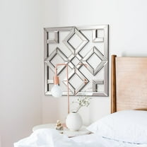 Tyler Dillon Moira Decorative Accent Lattice Square Wall Mirror - Mirrored - 20" H x 20" W x 1" D