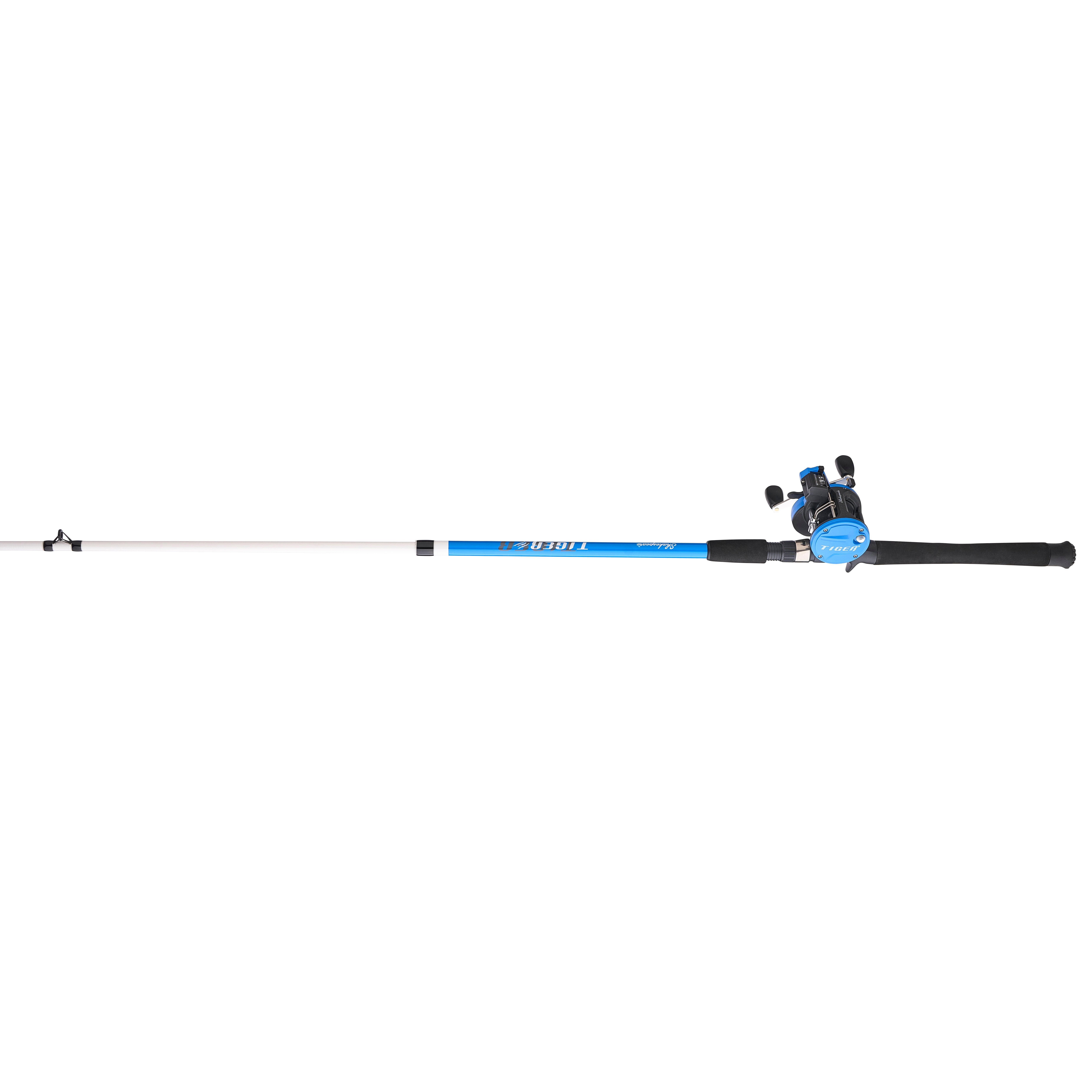 Shakespeare Tiger Conventional Line Counter Reel and Fishing Rod Combo, 7'10" 2-Piece Rod