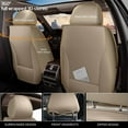 thumbnail image 4 of AOMSAZTO Car Seat Covers Full Set Fit for Jeep Renegade 2015-2024 2025 Faux Leather Seat Covers Water Resistant Seat Protectors Luxury Auto Interior ( 5 Seats, Beige), 4 of 7