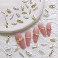 thumbnail image 3 of 20Pcs Nail Art Decor Three-dimensional Shiny Surface Stunning Visual Effect DIY Rust-proof Gloss Gold Silver Twist Chain Nail Ornament Nail Salon Supply, 3 of 7