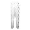 thumbnail image 4 of Cagogo Women Harem Elastic Waist Trousers with Pockets Polka Dot Casual Loose Long Pants Travel Beach Summer Lounge Palazzo, White M, 4 of 5