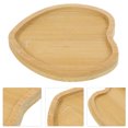 thumbnail image 2 of 1 Pc Creative Storage Tray Heart Shaped Fruit Plate Wooden Storage Dish (Khaki), 2 of 4