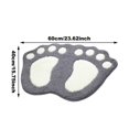 thumbnail image 3 of Carpet 1Pc Non Slip Bath Toilet Mat Cute Big Feet Bathroom Shower Rugs Shaggy Carpet Absorbent Doormat Floor Mat Living Room Sofa Cushion Foot Pad Rug Carpet, 3 of 5