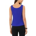 thumbnail image 3 of INSPIRE CHIC Women's Boat Neck Tops Sleeveless Business Work Summer Tank Top XS Royal Blue, 3 of 6