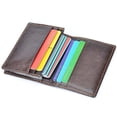 thumbnail image 2 of Men’s Bifold Front Pocket Wallet Genuine Leather RFID Blocking Card Billfold, Coffee, 2 of 6