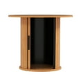 thumbnail image 7 of Round Coffee Table Boho Wood Circle Side Table with Hidden Storage & Sliding Door (Natural), 7 of 7