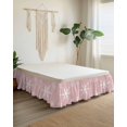 thumbnail image 2 of Christmas Snowflake Bed Skirt Pink Winter Classic Texture Bed Skirts King Size 16 Inch Drop, Wrap Around Dust Ruffle&nbsp;Bedskirt with Adjustable Elastic Belt for Queen Size Beds, 2 of 7
