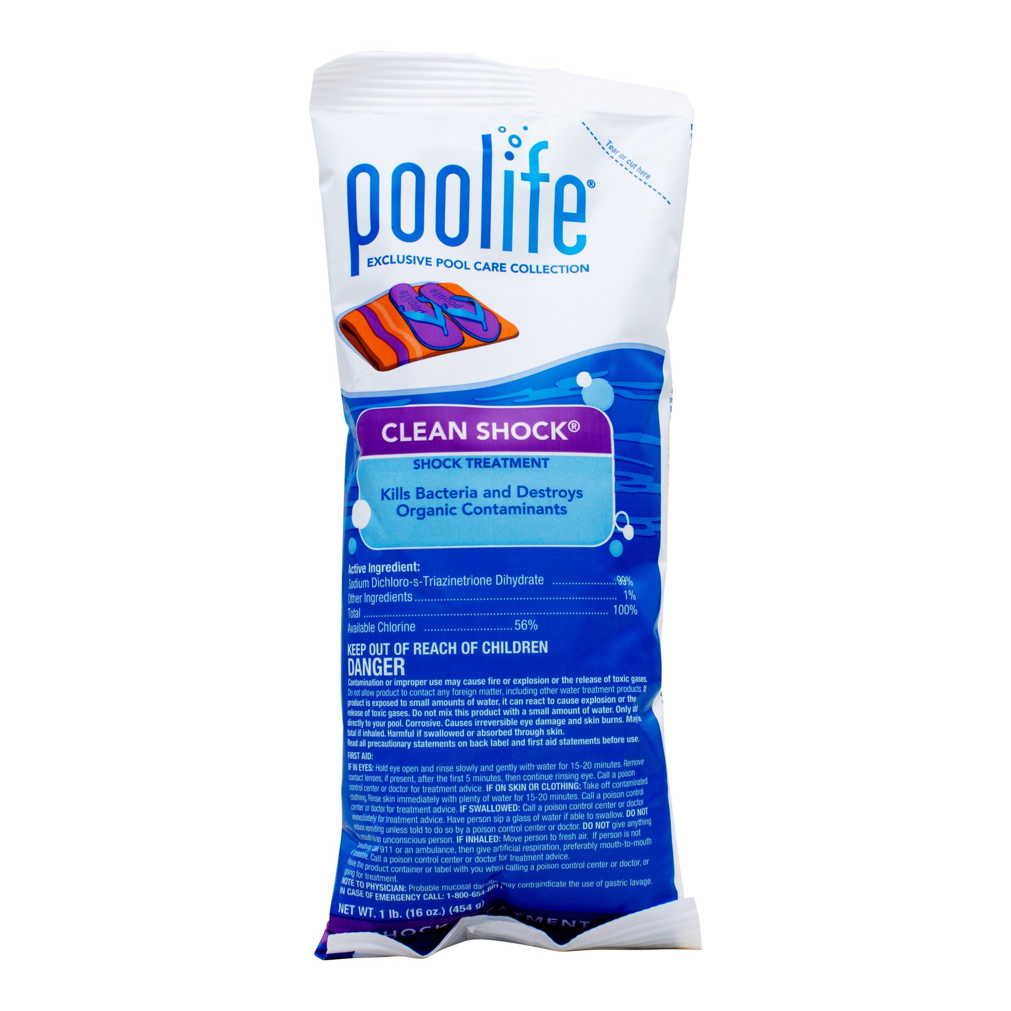 Poolife Clean Shock (1 lb) MultiPurpose Swimming Pool Chemicals for
