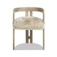 thumbnail image 4 of Millwick 21" Low Back Genuine Sheepskin Fur Dining Chair - Natural Blonde Fur, 4 of 9