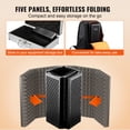 thumbnail image 4 of KFFKFF Acoustic Isolation Panel, Quintuple-Panel Configuration, Mobile Studio Microphone Sound Dampener, Comes with Pop Filter, Modifiable Floor Support & Mic Connector, Works with Blue Yeti, 4 of 9