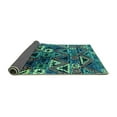 thumbnail image 2 of Ahgly Company Indoor Round Solid Turquoise Blue Modern Area Rugs, 7' Round, 2 of 4