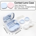 thumbnail image 4 of Travel Contact Lens Cases – Pink & Blue Kits with Mirror, Solution Bottle, Applicator & Remover Tools, 4 of 4