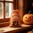 thumbnail image 5 of Cififendec Halloween Drawstring Candy Gift Bag, 5.51"×3.94", Pumpkin Print Treat Storage Pouch for Kids Dining Table Mantel Top Autumnal Room Accent, 5 of 5
