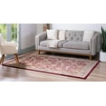 thumbnail image 2 of Unique Loom Voyage Collection Traditional Oriental Classic Intricate Design Area Rug, 7 ft x 10 ft, Red/Ivory, 2 of 2