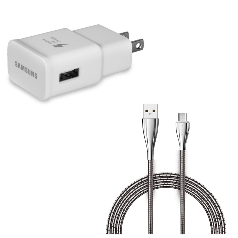 Adaptive Fast Home Charger w 6ft Metal USB Cable D9X for Alcatel Fierce 4 2, Evolve 2, 1x Evolve - ASUS ZenFone Max Plus M1, PadFone X mini, 5Q 3 Max 2E 2 - Blackberry DTek50, Classic, Z10 Z30 Adaptive Fast Home Charger w 6ft Metal USB Cable D9X for Alcatel Fierce 4 2, Evolve 2, 1x Evolve - ASUS ZenFone Max Plus M1, PadFone X mini, 5Q 3 Max 2E 2 - Blackberry DTek50, Classic, Z10 Z30