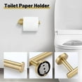 thumbnail image 5 of Brushed Gold Towel Bar Set 10 Pieces Bathroom Hardware Accessories Set Towel Rack Set for Bathroom SUS304 Stainless Steel Toilet Paper Holder Wall Mounted, 23.6 Inch, 5 of 7