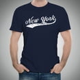 thumbnail image 5 of New York City Baseball Script Basic Cotton T-Shirt - Medium - Navy, 5 of 6