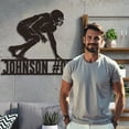 thumbnail image 4 of Custom Football Sign Metal Wall Art, American Football Player Hanging Sign Outdoor Metal, Football Hanging Room Decor Vintage Rustic Decor for Boys Sports Ball Theme Bedroom Nursery Playroom Decor, 4 of 8