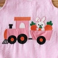 thumbnail image 6 of Likimi Kids Toddler Girls Dress Sleeveless Easter Cartoon Embroider Crew Neck Button Comfort Breathable Summer Dresses Pink Size 18-24 Months, 6 of 7