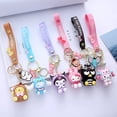 thumbnail image 3 of Llaveros Kawaii de Hello Kitty, llavero de dibujos animados de Sanrio Kouromi, llaveros bonitos de silicona para bolsos, mochila de regalo, colgante móvil, 3 of 4