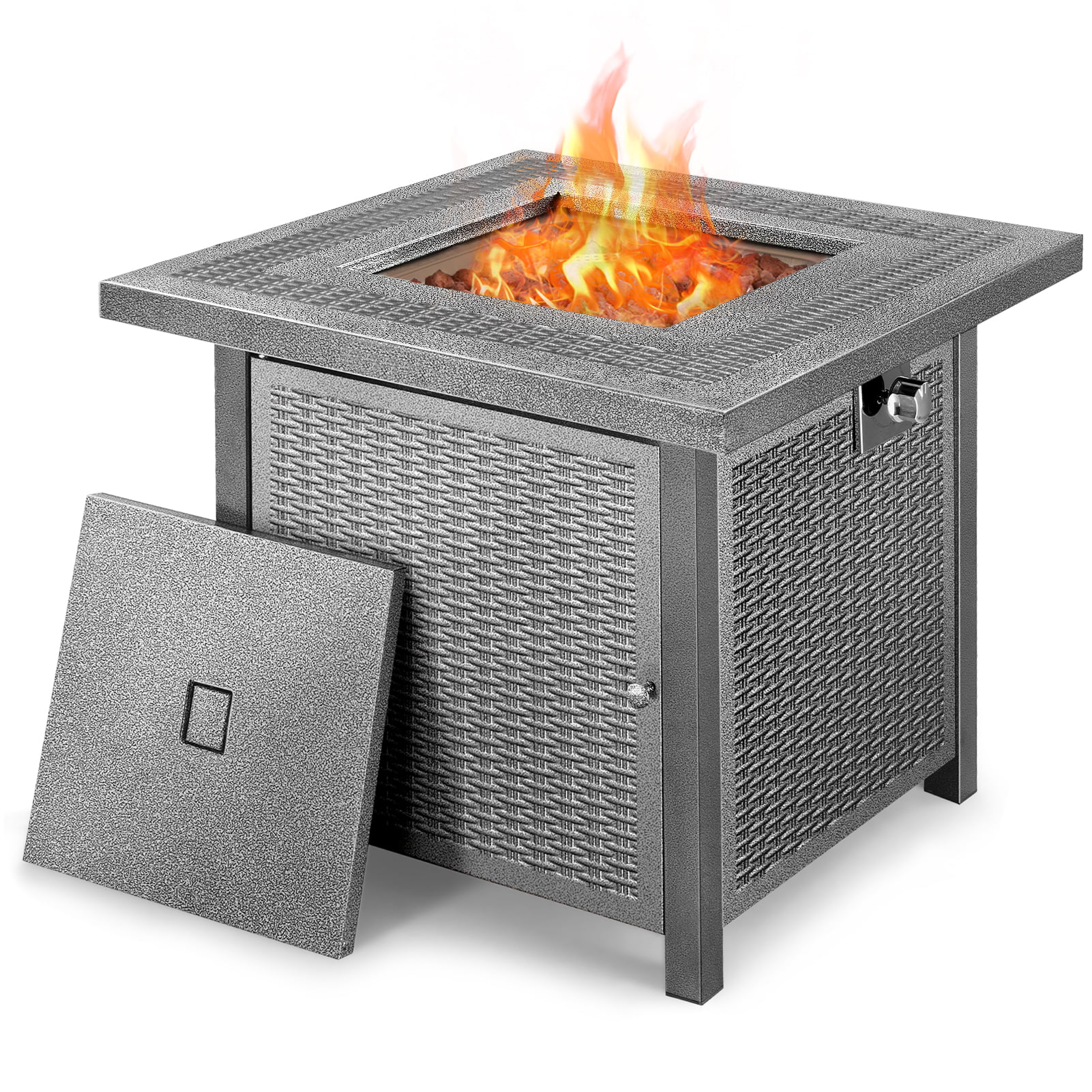 Qomotop Outdoor Propane Fire Pit Gas, How Many Btu For Propane Fire Pit