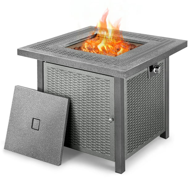 Qomotop Outdoor Propane Fire Pit Gas, Small Gas Fire Pit