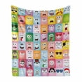 thumbnail image 1 of Humor Soft Flannel Fleece Throw Blanket, Internet Cartoon Meme Funny Culture Facial Gesture Emotion Digital Illustration, Cozy Plush for Indoor and Outdoor Use, 70" x 90", Multicolor, by Ambesonne, 1 of 6