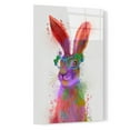 thumbnail image 2 of Epic Art 'Rainbow Splash Rabbit 2, Portrait' by Fab Funky, Acrylic Glass Wall Art, 16"x24", 2 of 3