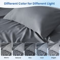 thumbnail image 3 of Bedding Queen Size 4 Pieces Sheet Set, Includes 1 Fitted Sheet, 1 Flat Sheet and 2 Pillowcases, Soft and Breathable Cooling Bed Sheet Set with Deep Pocket, Grey, 3 of 8