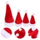 thumbnail image 2 of EeaseMX 12 piezas de adorables adornos navideños con forma de gorro de Papá Noel y mini tapas para botellas de Navidad en rojo, 2 of 8