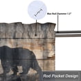 thumbnail image 5 of Bear Window Curtain Valance Wild Animal Rustic Wooden Board Forest Camping Country Nature Window Valance for Living Room Bedroom, Kitchen Valance Rod Pocket Window Decor Curtain 54 by 18 in, 1 Panel, 5 of 6