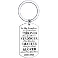 thumbnail image 1 of to My Daughter Inspiration Keychain Keyring Family Graduation Birthday Women Best Friend Jewelry (Love Dad), 1 of 5