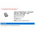 thumbnail image 2 of Undercar Shield Retainer - Compatible with 1994 - 2000, 2006 - 2007 Mercedes-Benz C280 1995 1996 1997 1998 1999, 2 of 2