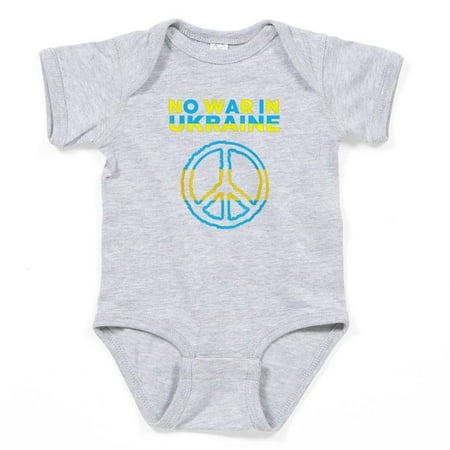 

CafePress - No War In Ukraine Support American Ukrai Body Suit - Cute Infant Bodysuit Baby Romper - Size Newborn - 24 Months